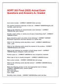 HORT 203 Final &lpar;2025&rpar; Actual Exam Questions and Answers A&plus; Graded&period;