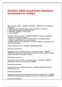 OCC3031 &lpar;2025&rpar; Actual Exam Questions and Answers A&plus; Graded&period;