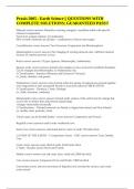 Praxis 5005 - Earth Science &vert;&vert; QUESTIONS WITH COMPLETE SOLUTIONS&semi; GUARANTEED PASS&excl;&excl;