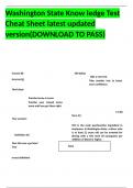 Washington State Know ledge Test Cheat Sheet latest updated version&lpar;DOWNLOAD TO PASS&rpar;&period;