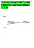 Washington State Traffic Warning Signs official exam questions and answers&period;