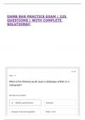 DAMB RHS PRACTICE EXAM &vert; 225 QUESTIONS &vert; WITH COMPLETE SOLUTIONS&excl;&excl;