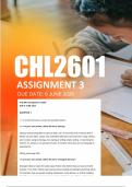 CHL2601 Assignment 3 2025 ANSWERS - Due 6 June 2025
