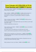 Tosca Tricentis AS2 UPDATED ACTUAL  Exam Questions and CORRECT Answers 
