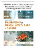 Test Bank - Morrison-Valfre&rsquo;s Foundations of Mental Health Care in Canada&comma; 1st Edition &lpar;Boris Bard-2025&rpar; All Chapters Covered Newest Perfect and Latest Solutions Instant Download