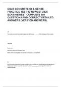 CSLB Concrete C8 License Practice Test 2 Questions & answers with complete solution 100&percnt; satisfaction guarantee Latest 2025 &sol; 2026 A&plus; Grade Free&period;