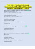 PTAP 1240 - Pain&comma; Data Collection&comma; &  Communication UPDATED ACTUAL Exam  Questions and CORRECT Answers 
