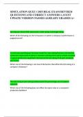 SIMULATION QUIZ 1 2025 REAL EXAM REVISED QUESTIONS AND CORRECT ANSWERS