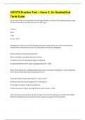 SLP ETS Practice Test &ndash; Form 2&period; A&plus; Graded End Term Exam