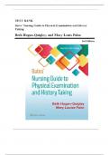 TEST BANK For Bates' Nursing Guide to Physical Examination and History Taking&comma;&lbrace; 3rd Edition&rcub; By Beth Hogan-Quigley &vert; All Chapters Included &vert; Elaborated 100&percnt; Correct Answers &vert; Latest 2025-2026  update