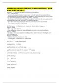 AMERICAN AIRLINES TEST PAPER 2025 QUESTIONS ANSD SOLUTIONS RATED A&plus;