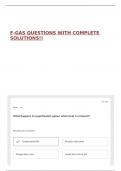 F-GAS QUESTIONS WITH COMPLETE SOLUTIONS&excl;&excl;