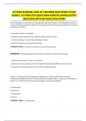 ATI PEDS NURSING CARE OF CHILDREN PROCTORED STUDY EXAM 1 &sol;ATI PRACTICE QUESTIONS-NUR230 &lpar;UNIT6&rpar;&sol;LATEST 2025&vert;2026 WITH DETAILED SOLUTIONS