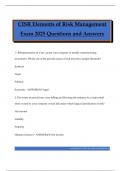 CISR Elements of Risk Management Exam 2025 Questions and Answers