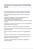 Florida Civic Literacy Exam &lpar;FCLE&rpar; Study Guide questions and answers&period;