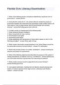Florida Civic Literacy Examination questions and answers&period;