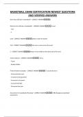 BASKETBALL EXAM CERTIFICATION NEWEST QUESTIONS AND VERIFIED ANSWERS