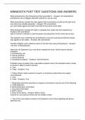 MINNESOTA POST TEST QUESTIONS AND ANSWERS