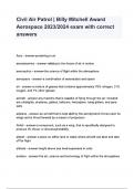 Civil Air Patrol Billy Mitchell Award Aerospace 2023-2024 exam with correct answers&period;