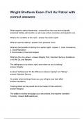 Wright Brothers Exam Civil Air Patrol with correct answers