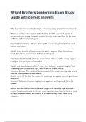Wright Brothers Leadership Exam Study Guide with correct answers&period;