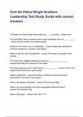 Civil Air Patrol Wright Brothers Leadership Test Study Guide with correct answers