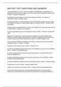 MN POST TEST QUESTIONS AND ANSWERS
