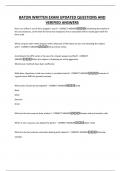BATON WRITTEN EXAM UPDATED QUESTIONS AND VERIFIED ANSWERS