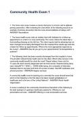Community Health Exam 1 questions and answers&period;