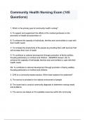 Community Health Nursing Exam &lpar;145 Questions and answers&period;