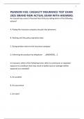 PEARSON VUE&colon; CASUALTY INSURANCE TEST EXAM 2025 BRAND NEW ACTUAL EXAM WITH ANSWERS&period;