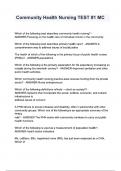 Community Health Nursing TEST -1 MC questions and answers&period;