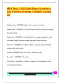 HFA Test 3 2025&sol;2026 Exam Questions  and Verified Answers &vert; Already Graded  A&plus;