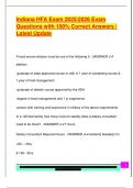 Indiana HFA Exam 2025&sol;2026 Exam  Questions with 100&percnt; Correct Answers &vert;  Latest Update 