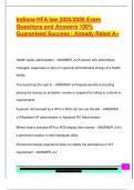 INDIANA HFA EXAM PACKAGE DEAL QUESTIONS AND VERIFIED DETAILED ANSWERS &vert; 100&percnt; GUARANTEED PASS &vert; ALREADY GRADED A&plus;