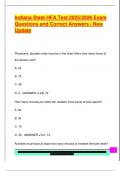 Indiana State HFA Test 2025&sol;2026 Exam  Questions and Correct Answers &vert; New  Update
