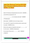 Laser Hair Removal Training 2025&sol;2026  Exam Questions Marking Scheme New  Update &vert; A&plus; Rated