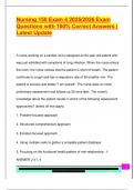 Nursing 150 Exam 4 2025&sol;2026 Exam  Questions with 100&percnt; Correct Answers &vert;  Latest Update 