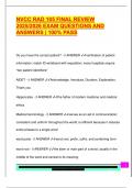 NVCC RAD 105 FINAL REVIEW  2025&sol;2026 EXAM QUESTIONS AND  ANSWERS &vert; 100&percnt; PASS