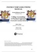 SOLUTIONS MANUAL FOR College Accounting A Practical Approach 14th Canadian Edition by Jeffrey Slater&comma; Debra Good&period;&vert;&vert;LATEST UPDATE&period;
