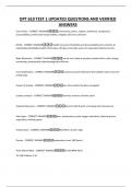 DPT 610 TEST 1 UPDATED QUESTIONS AND VERIFIED ANSWERS