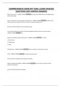 COMPREHENSIVE EXAM DPT YEAR 1 EXAM UPDATED QUESTIONS AND VERIFIED ANSWERS