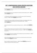 DPT I COMPREHENSIVE EXAM UPDATED QUESTIONS AND VERIFIED ANSWERS