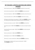 DPT 700 EXAM 1 UPDATED QUESTIONS AND VERIFIED ANSWERS
