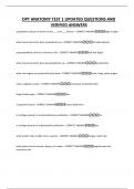 DPT ANATOMY TEST 1 UPDATED QUESTIONS AND VERIFIED ANSWERS