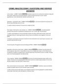 CRIME ANALYSIS EXAM 1 QUESTIONS AND VERIFIED ANSWERS