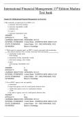 Complete Test Bank International Financial Management 13th Edition Madura Questions & Answers with rationales &lpar;Chapter 1-21&rpar;