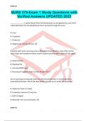 NURS 275-Exam 1 Study Questions with Verified Answers UPDATED 2025
