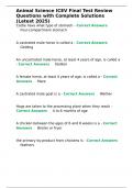 Animal Science ICEV Final Test Review Questions with Complete Solutions &lpar;Latest 2025&rpar;