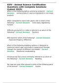 ICEV - Animal Science Certification Questions with Complete Solutions &lpar;Latest 2025&rpar;&period;